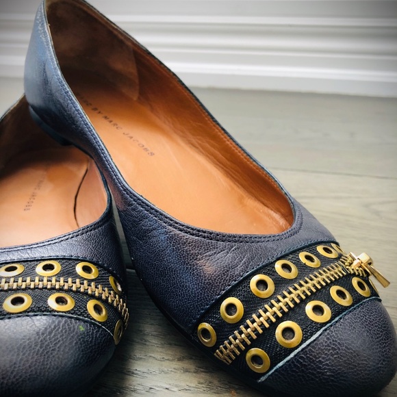 Marc by Marc Jacobs Leather Flats - Picture 1 of 10
